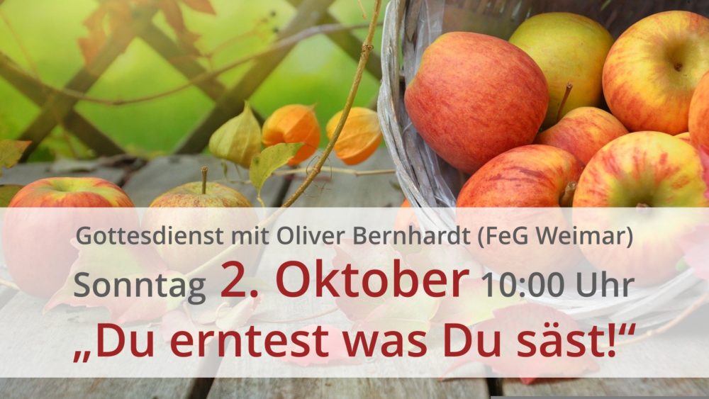 Du erntest was Du säst!