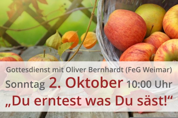 Du erntest was Du säst!